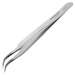 ESD Diamond Tweezers, Style 7, Anti-Acid/Anti-Mag, SS, Curved, Very Fine, 4.6"